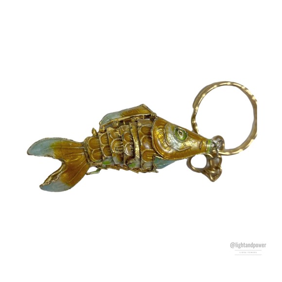Other - Vintage Coy Fish Keychain Necklace Fascinator  